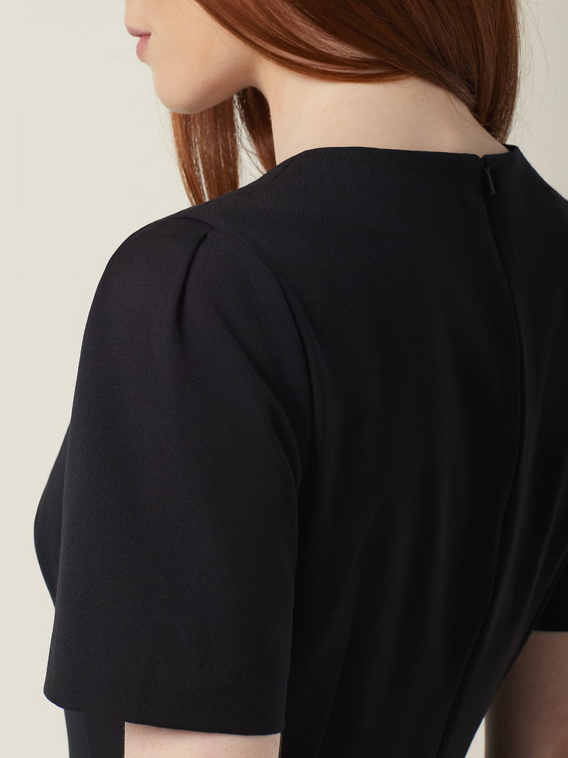 NNT CAT69W Wool Blend Twill Short Sleeve Dress Ladies – product photo