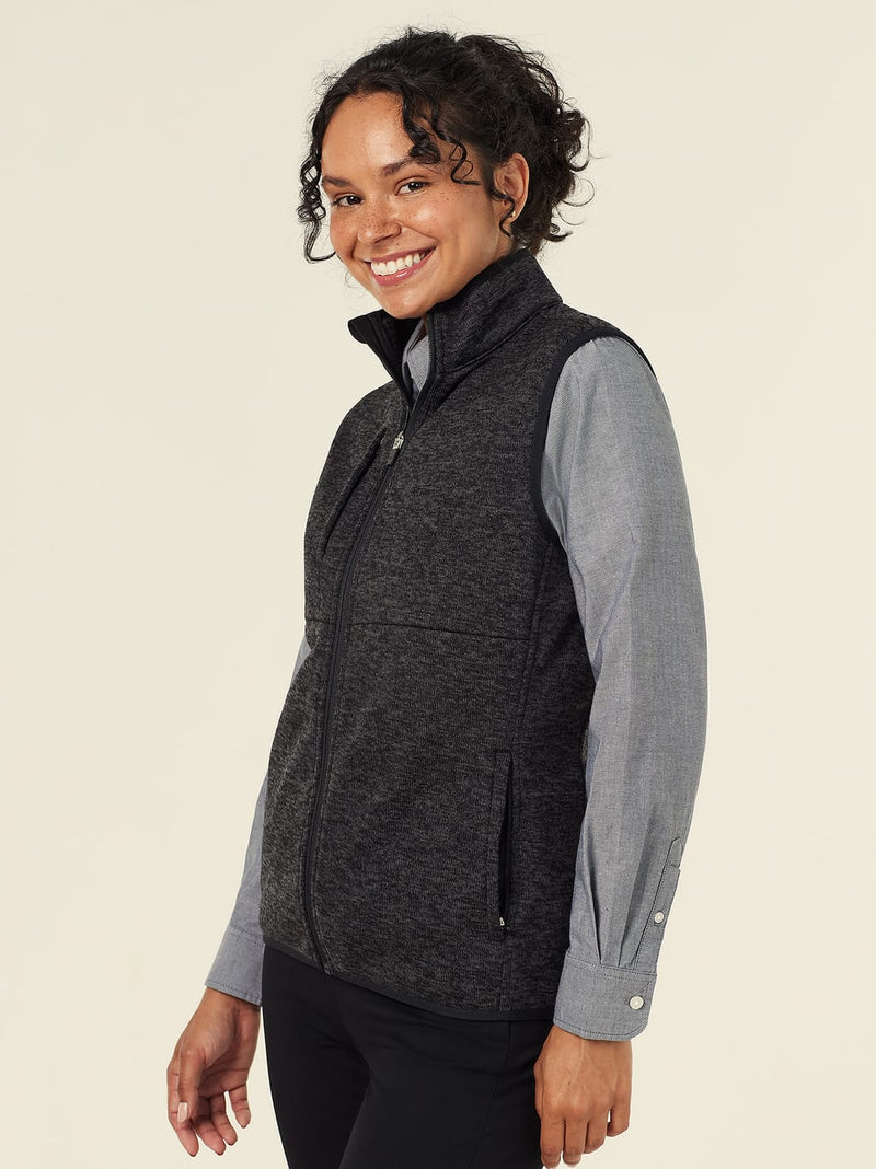 NNT CAT74N Textured Fleece Zip Front Vest Ladies – product photo