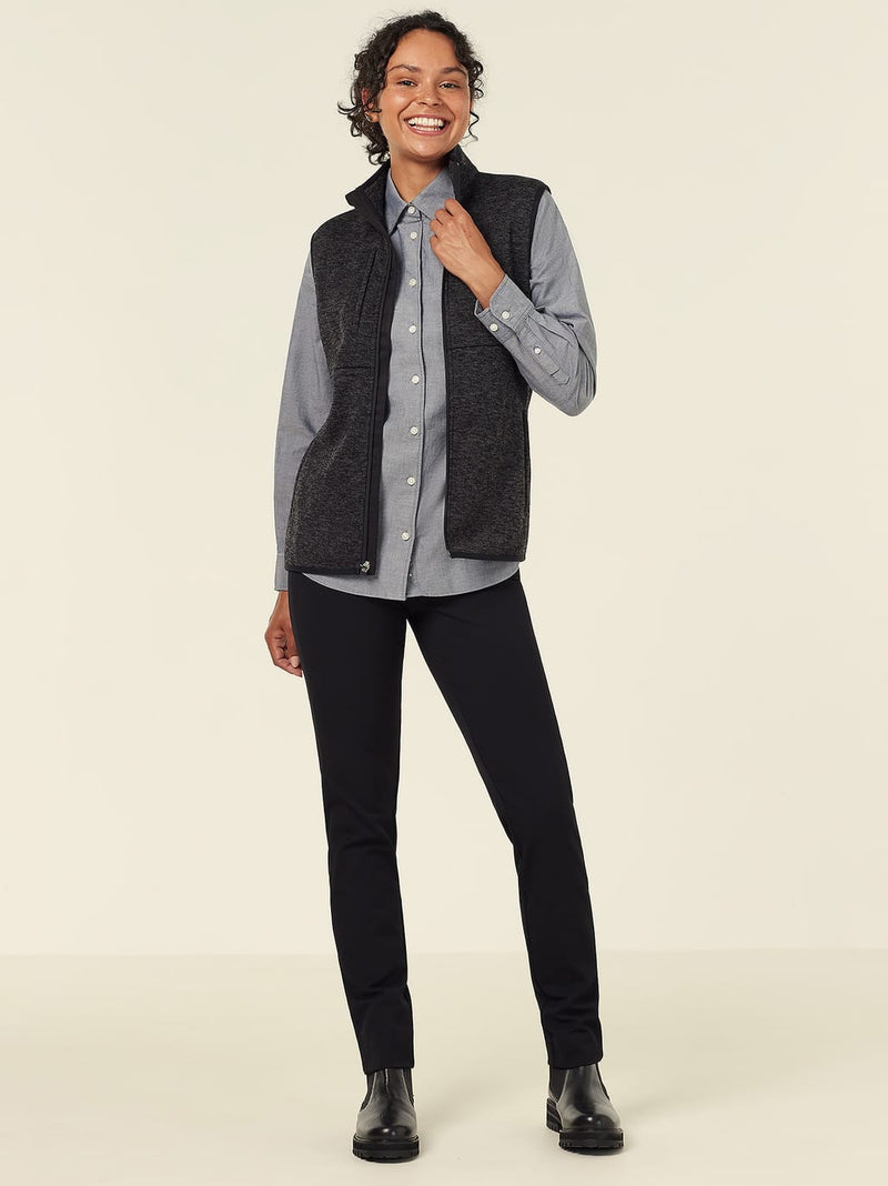 NNT CAT74N Textured Fleece Zip Front Vest Ladies – product photo