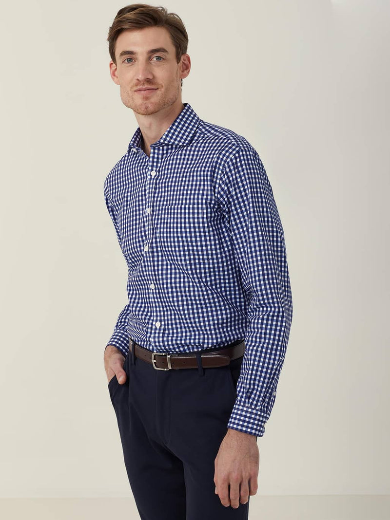 NNT CATDWX Dobby Check Long Sleeve Shirt Mens – product photo