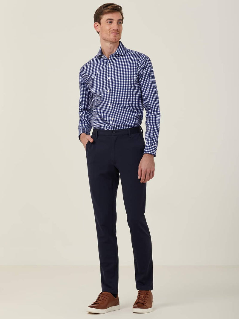 NNT CATDWX Dobby Check Long Sleeve Shirt Mens – product photo