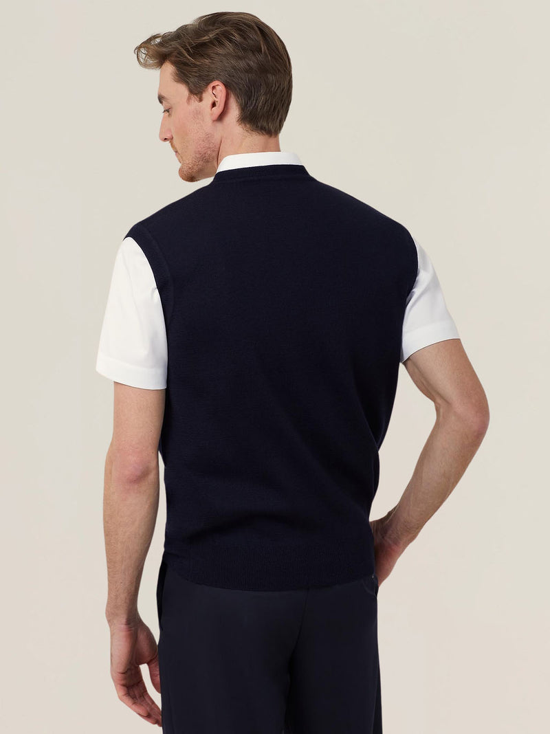 NNT CATE27 Wool Rich V-Neck Vest Mens – product photo