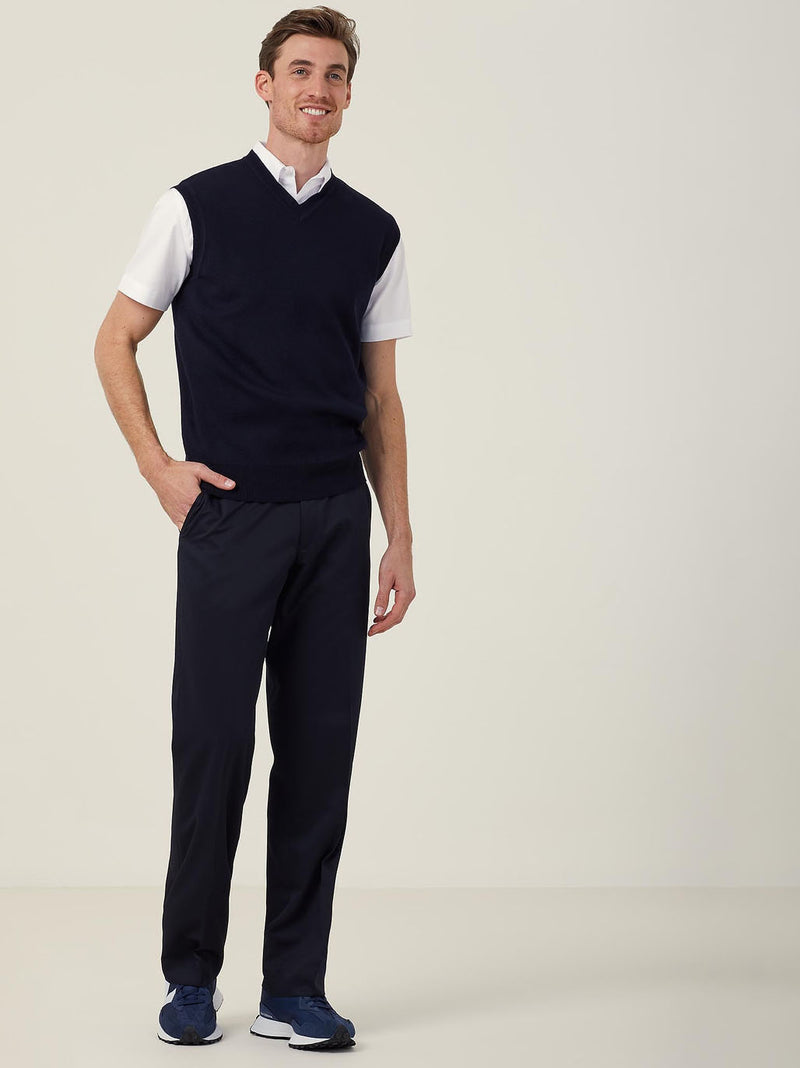 NNT CATE27 Wool Rich V-Neck Vest Mens – product photo