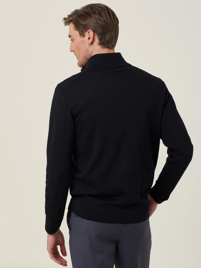 NNT CATE37 Trevira Wool Blend Long Sleeve Zip Neck Jumper Mens – product photo