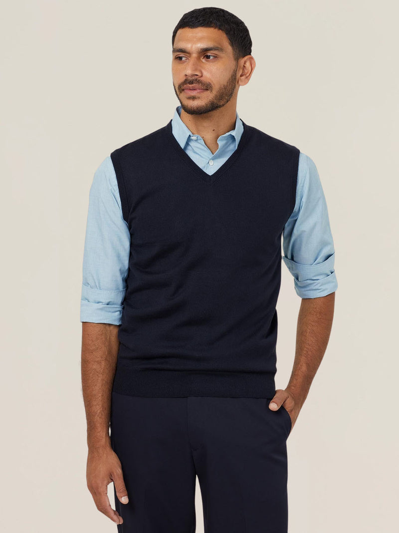 NNT CATF24 Acrylic V-Neck Vest Mens – product photo