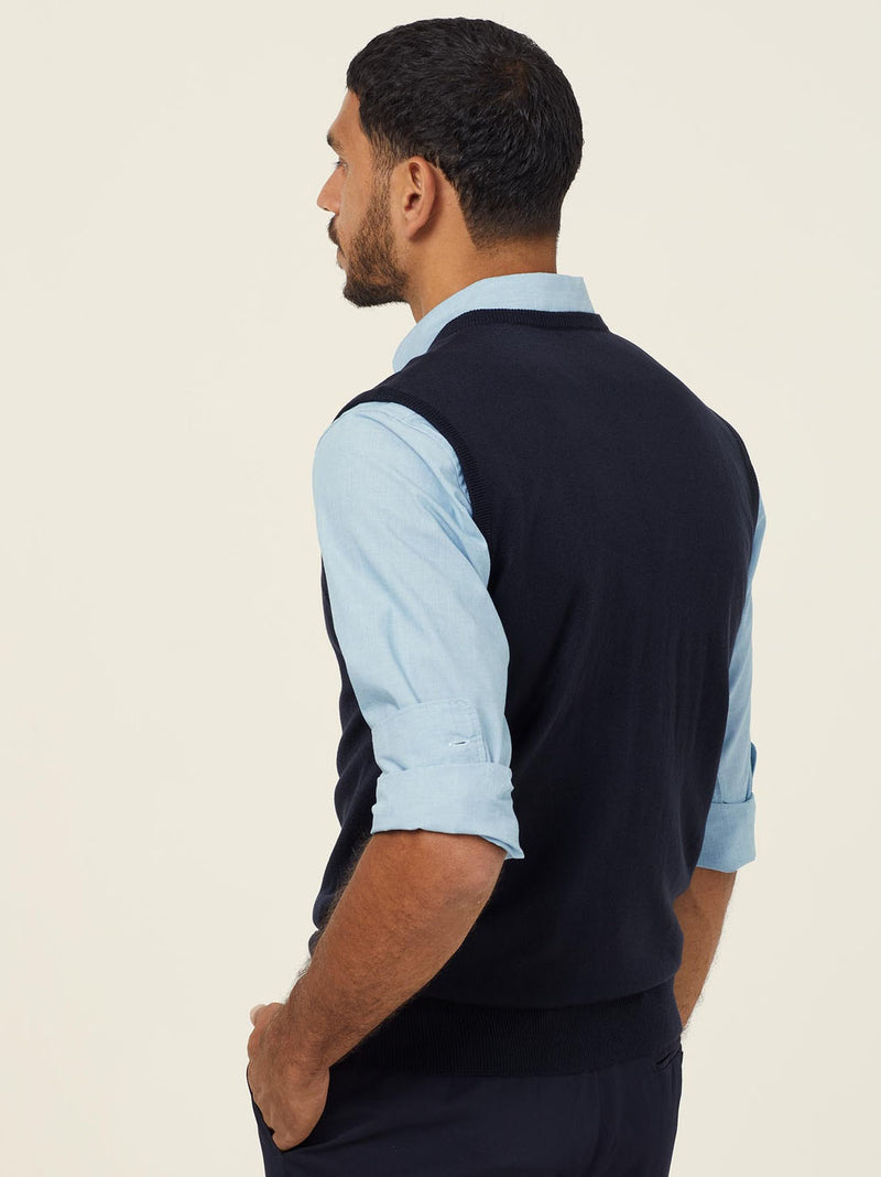 NNT CATF24 Acrylic V-Neck Vest Mens – product photo