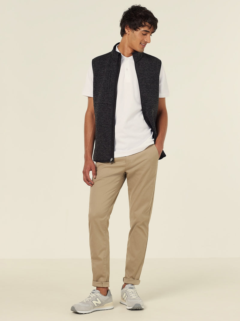 NNT CATF32 Textured Fleece Zip Front Vest Mens – product photo
