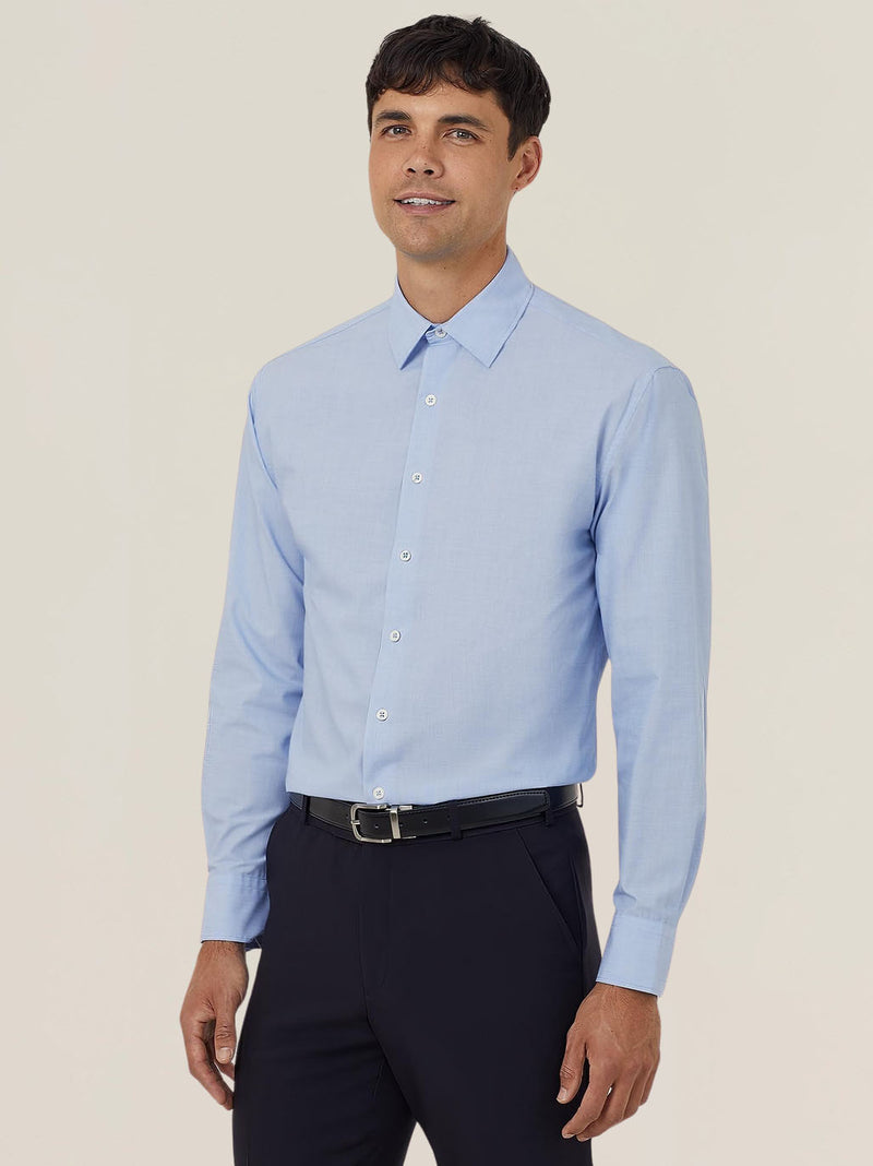 NNT CATJ8V Poly Cotton End On End Long Sleeve Shirt Mens – product photo