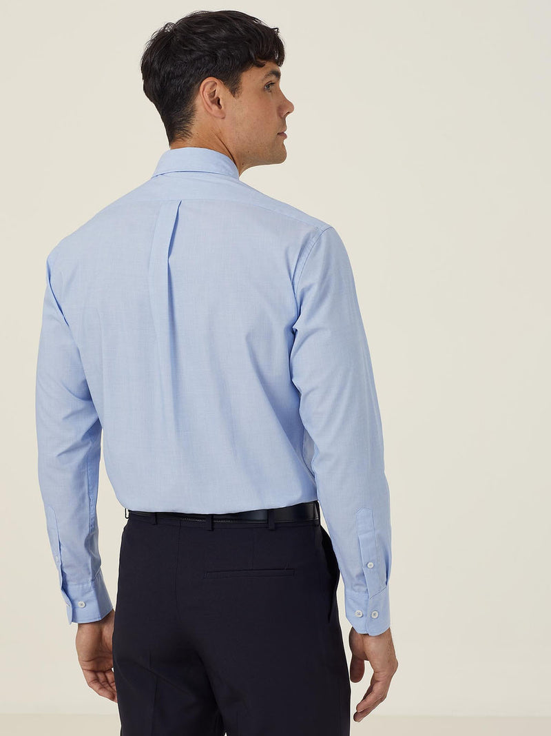 NNT CATJ8V Poly Cotton End On End Long Sleeve Shirt Mens – product photo