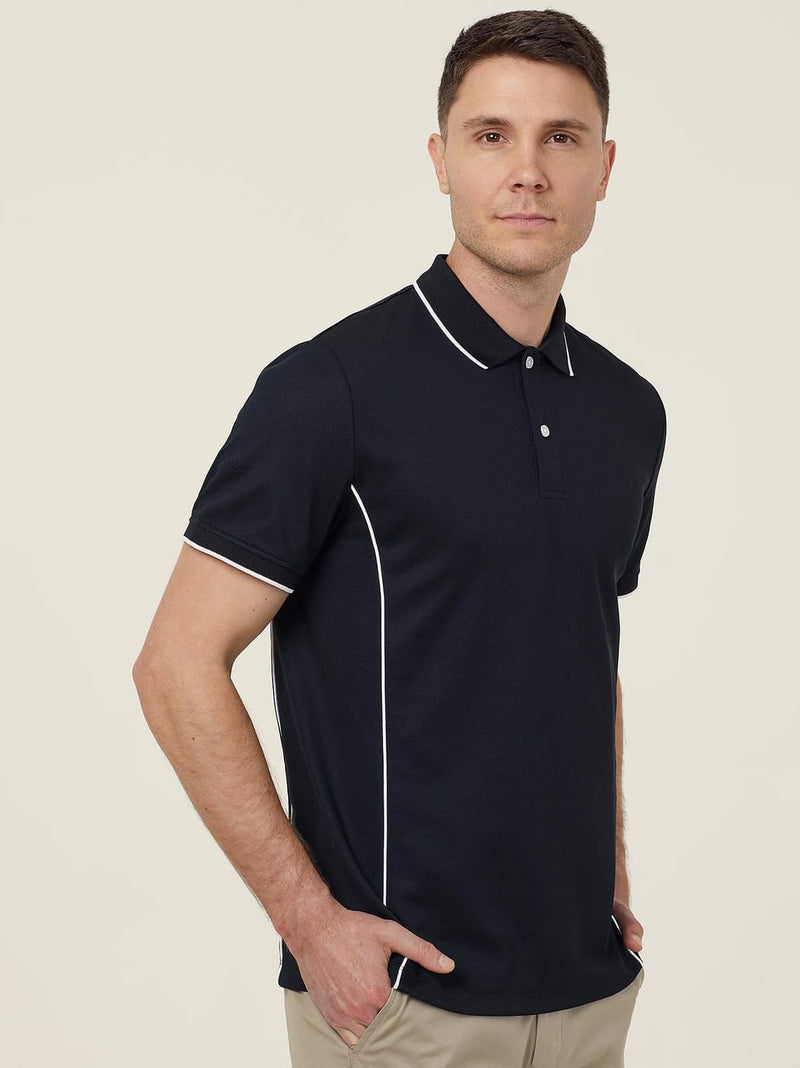NNT CATJA2 Antibacterial Polyface Short Sleeve Tipped Polo Mens – product photo