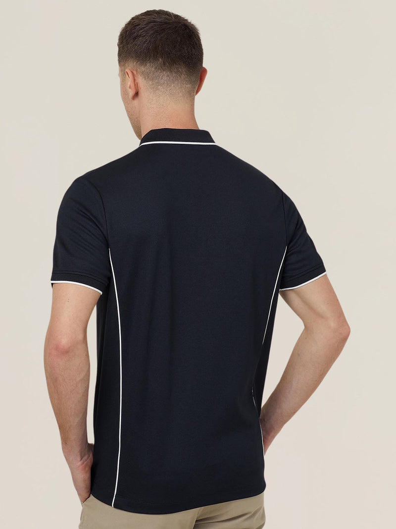 NNT CATJA2 Antibacterial Polyface Short Sleeve Tipped Polo Mens – product photo