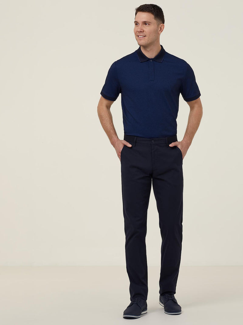 NNT CATJA4 Textured Short Sleeve Polo Mens – product photo