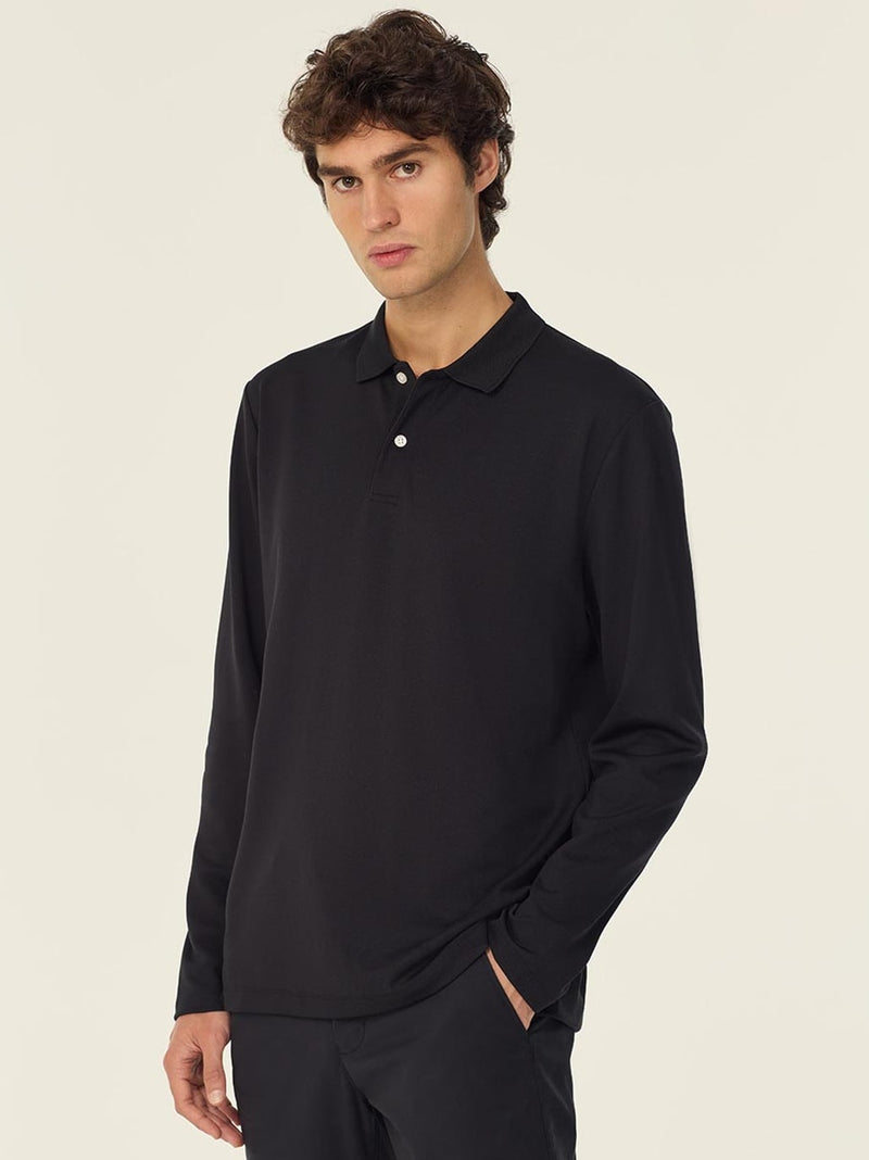 NNT CATJQM Antibacterial Polyface Long Sleeve Polo Mens – product photo
