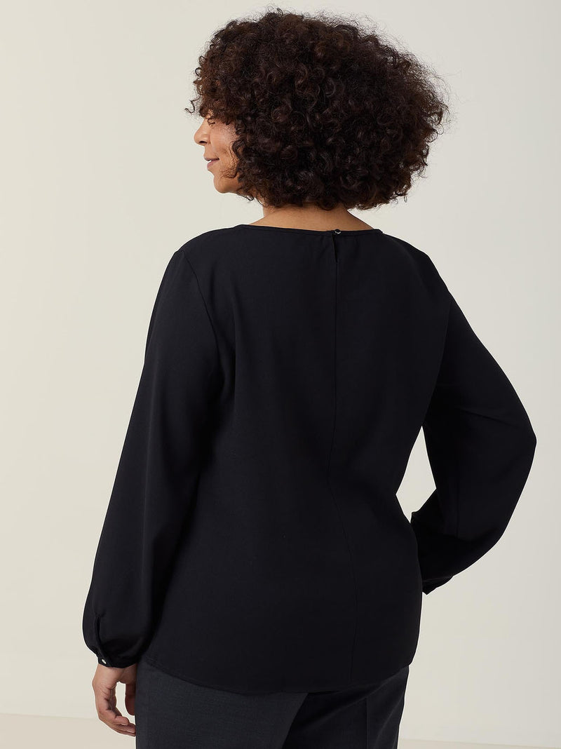 NNT CATUCM Heavy Stretch Georgette Long Sleeve Blouse Ladies – product photo