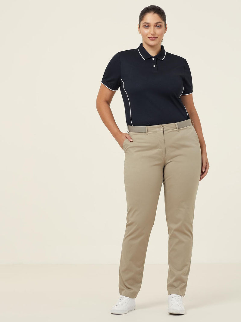NNT CATUF7 Antibacterial Polyface Short Sleeve Tipped Polo Ladies – product photo