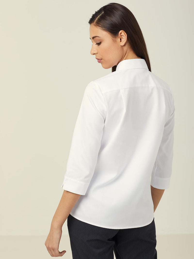 NNT CATUFP Stretch Textured Twill 3/4 Sleeve Shirt Ladies – product photo