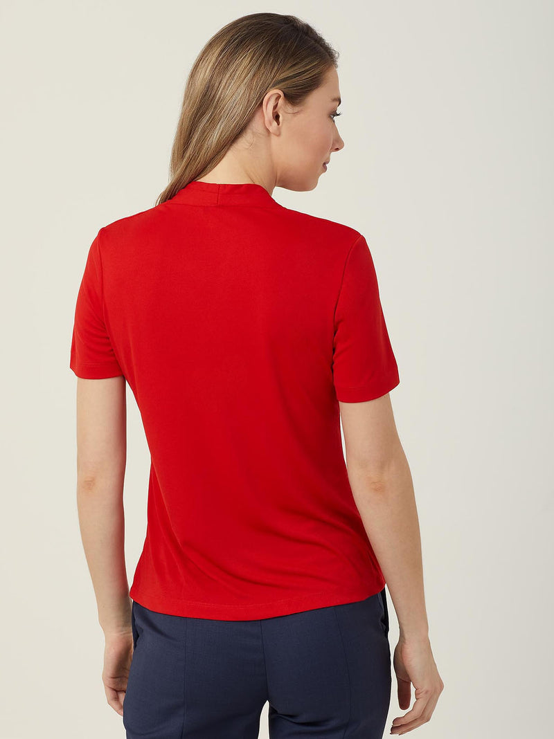NNT CATUHP Matt Jersey V-Neck Top Ladies – product photo