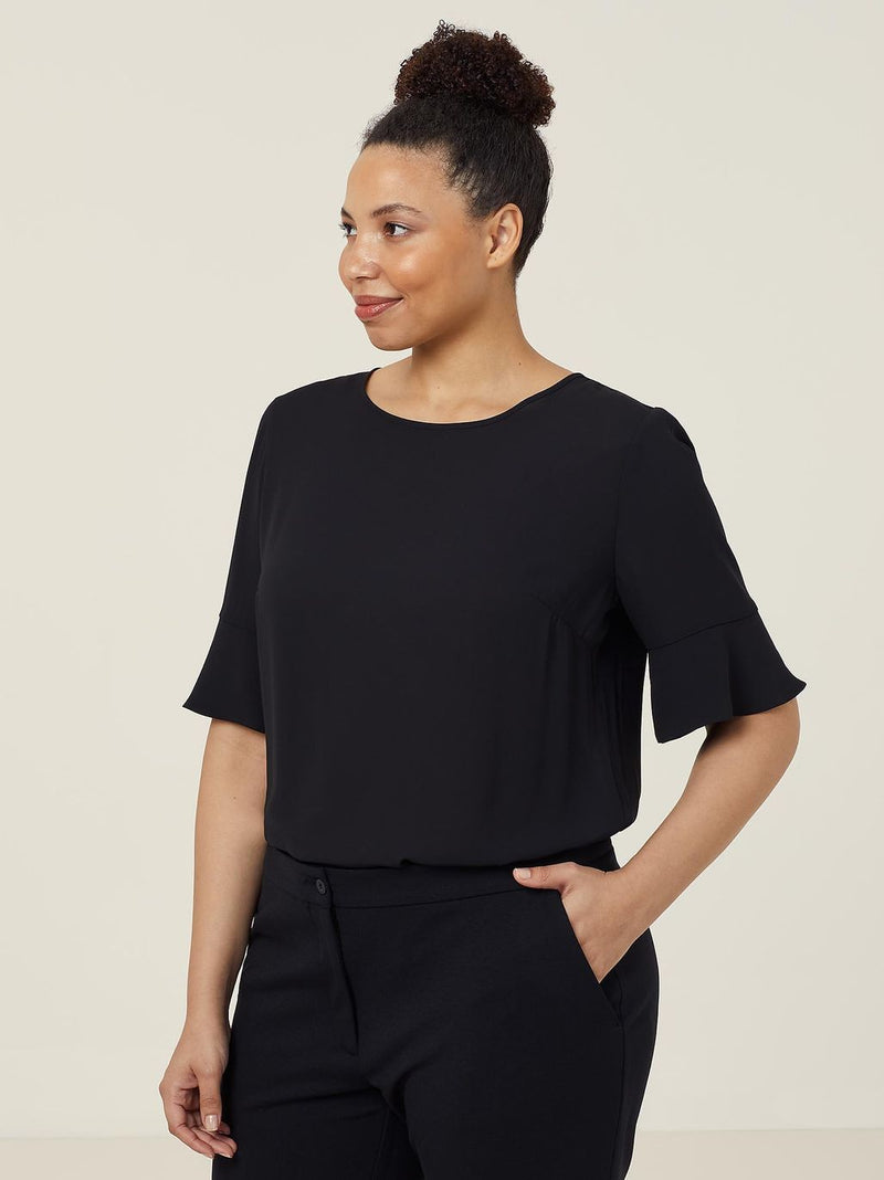 NNT CATUK4 Georgie Fluted Sleeve Top Ladies – product photo