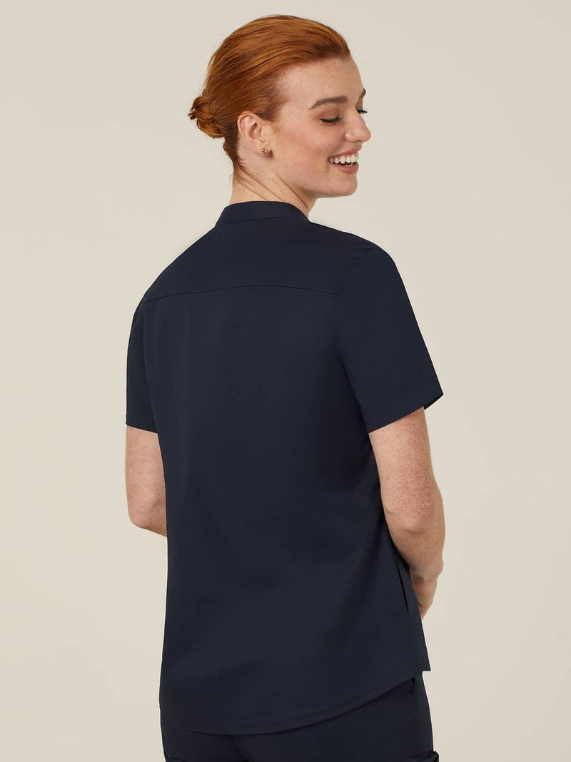 NNT CATUMM Blackburn Mandarin Collar Scrub Top Ladies – product photo