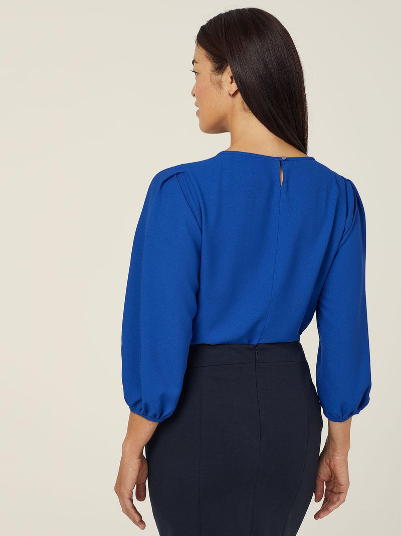 NNT CATUPM French Georgette 3/4 Sleeve Top Ladies – product photo