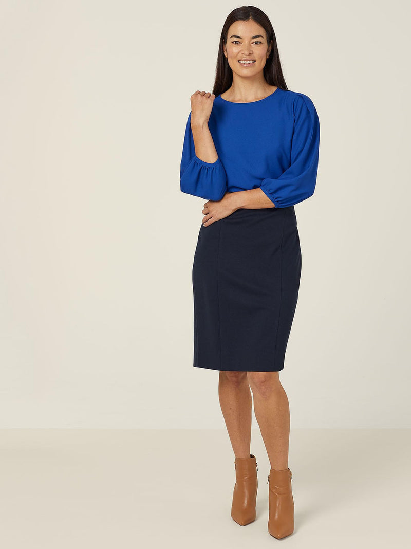 NNT CATUPM French Georgette 3/4 Sleeve Top Ladies – product photo