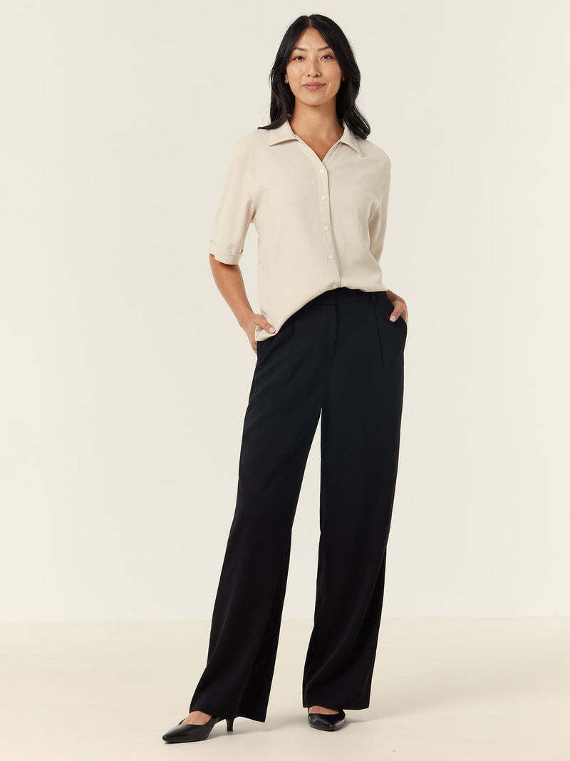 NNT CATW3L Crepe Stretch Wide Leg Pant Ladies – product photo