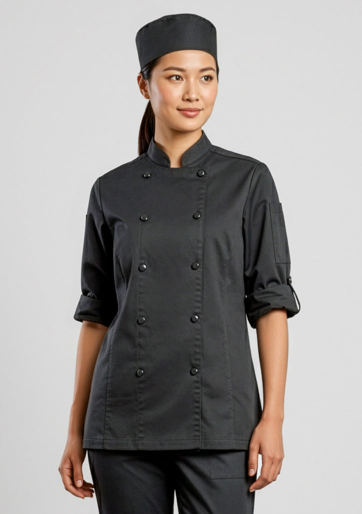 Biz Collection CH430LL Gusto Womens Long Sleeve Chef Jacket 3