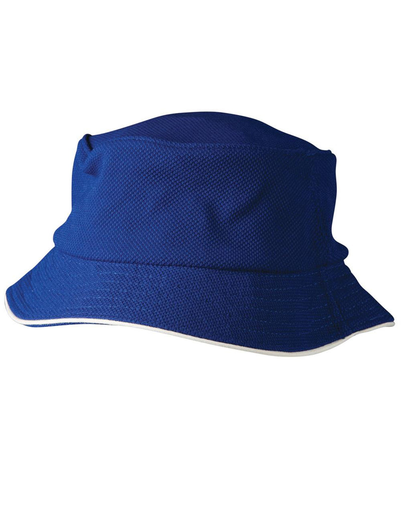 Winning Spirit CH71 Pique Mesh with Sandwich Bucket Hat