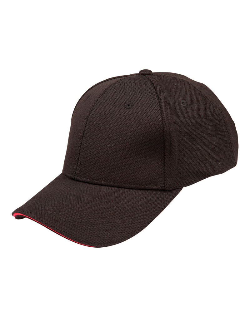 Pique Mesh with Contrast Sandwich Cap