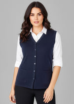 Biz Collection CK961LV Button Front Knit Vest Ladies