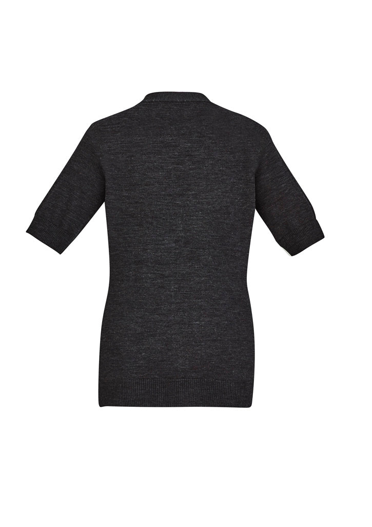 Biz Collection CK962LC Zip Front Short Sleeve Knit Cardigan Ladies 2