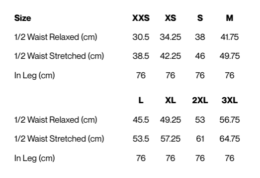 Size guide – Riley Slim Leg Jogger Scrub Pant Ladies