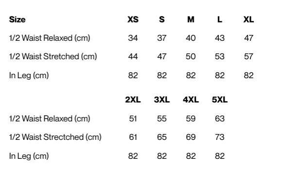 Size guide – Riley Straight Leg Scrub Pant Mens