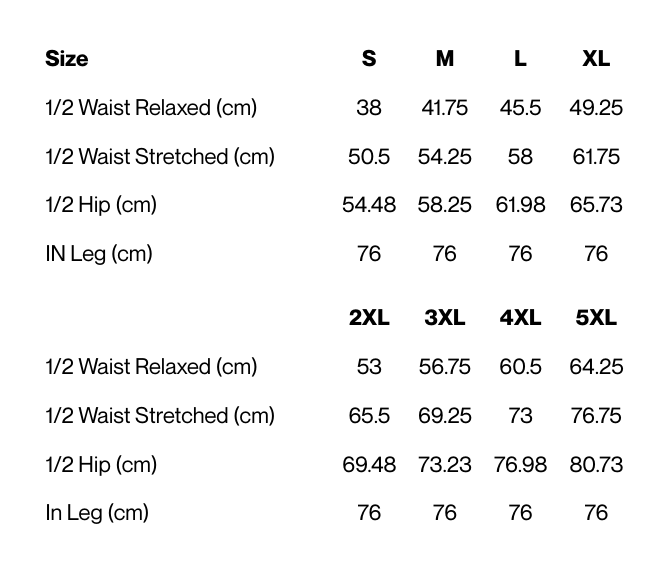 Size guide – Straight Leg Scrub Pant Ladies