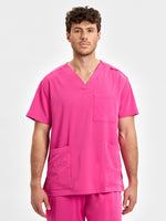 Inaura CST250US Pink V-Neck Scrub Top Unisex