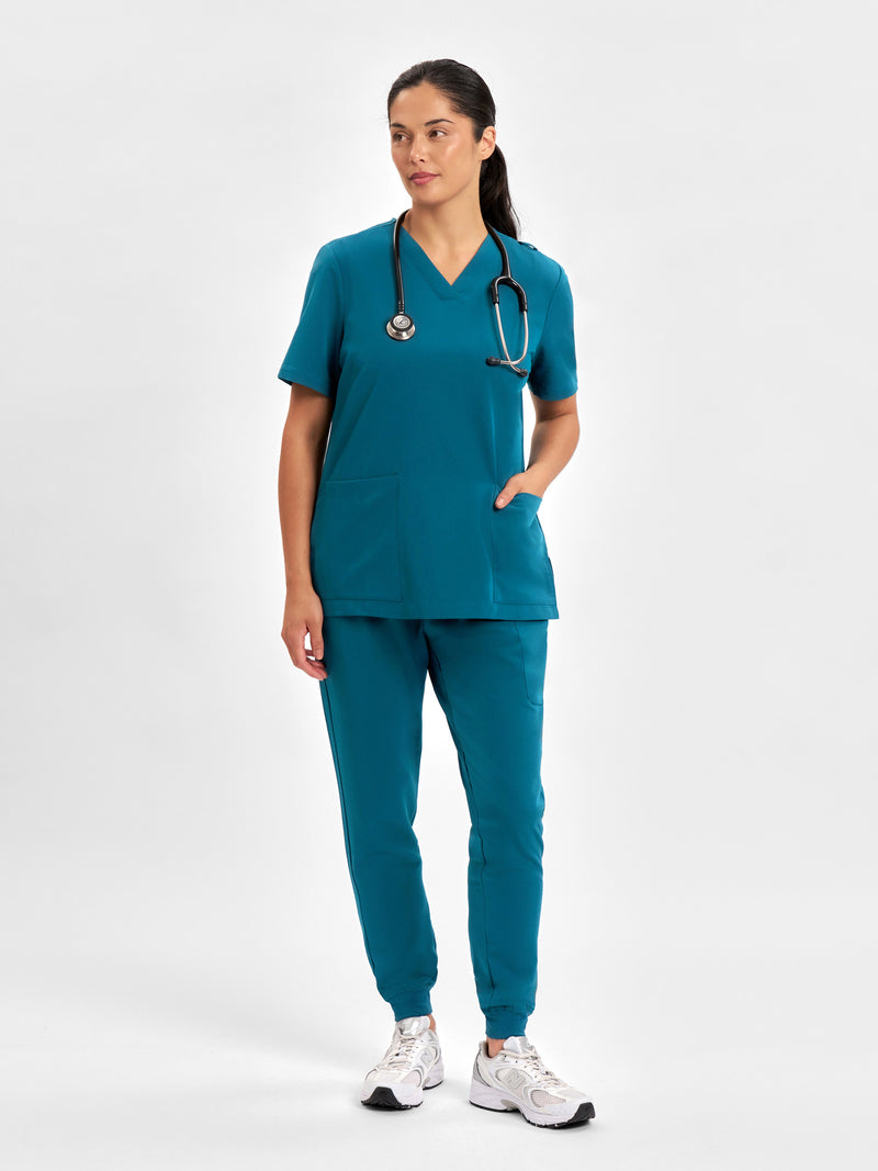 Inaura CU543LS Pulse V-Neck Scrub Top Ladies 3