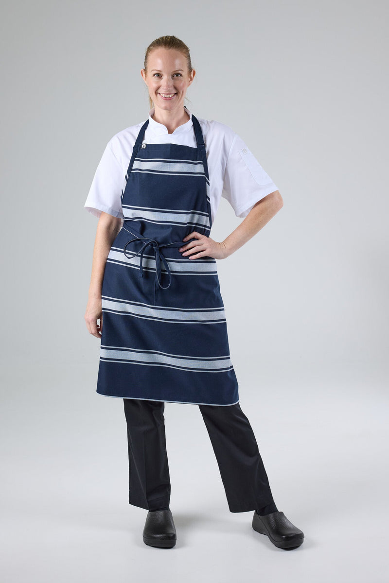 Chef Works BSBA Butcher Stripe Bib Apron – product photo