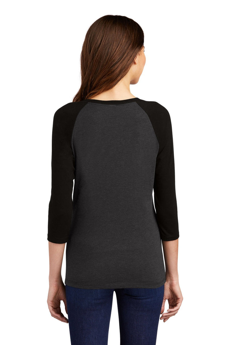 District DM136L Perfect Tri 3/4-Sleeve Raglan Ladies – product photo