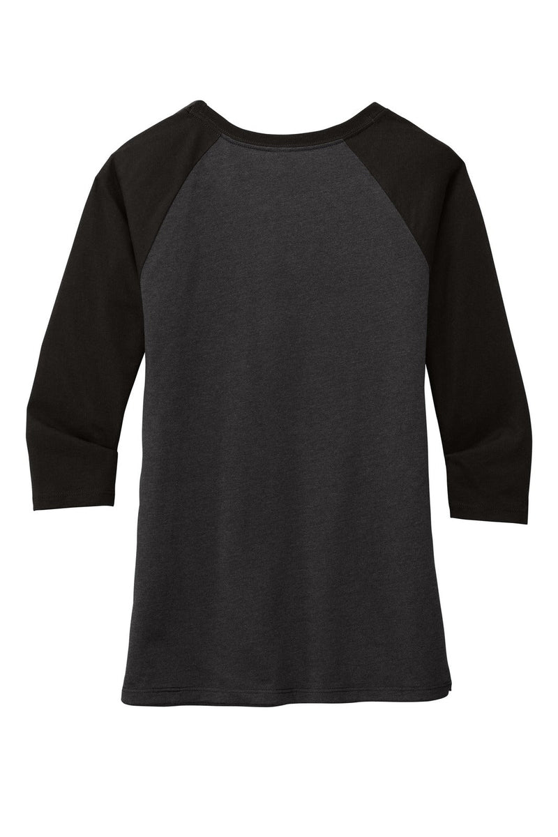 District DM136L Perfect Tri 3/4-Sleeve Raglan Ladies – product photo