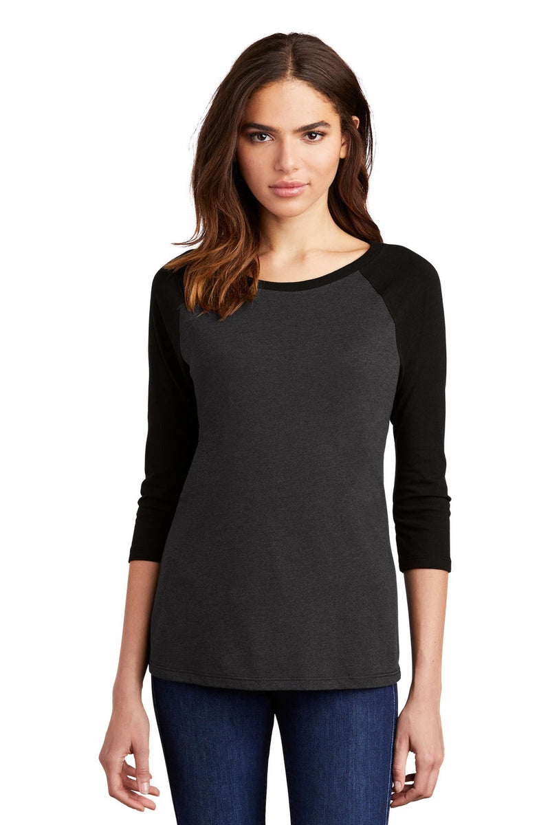 District DM136L Perfect Tri 3/4-Sleeve Raglan Ladies (3XL - 4XL)