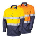 Tru Workwear DS2166T1 Lightweight Vented L/S Hi-Vis Drill Shirt With Reflective Tape