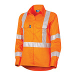 Lightweight NSW Rail Vented L/S Hi-Vis Drill Shirt With Reflective Tape Womens (Plus Series) (Copy)