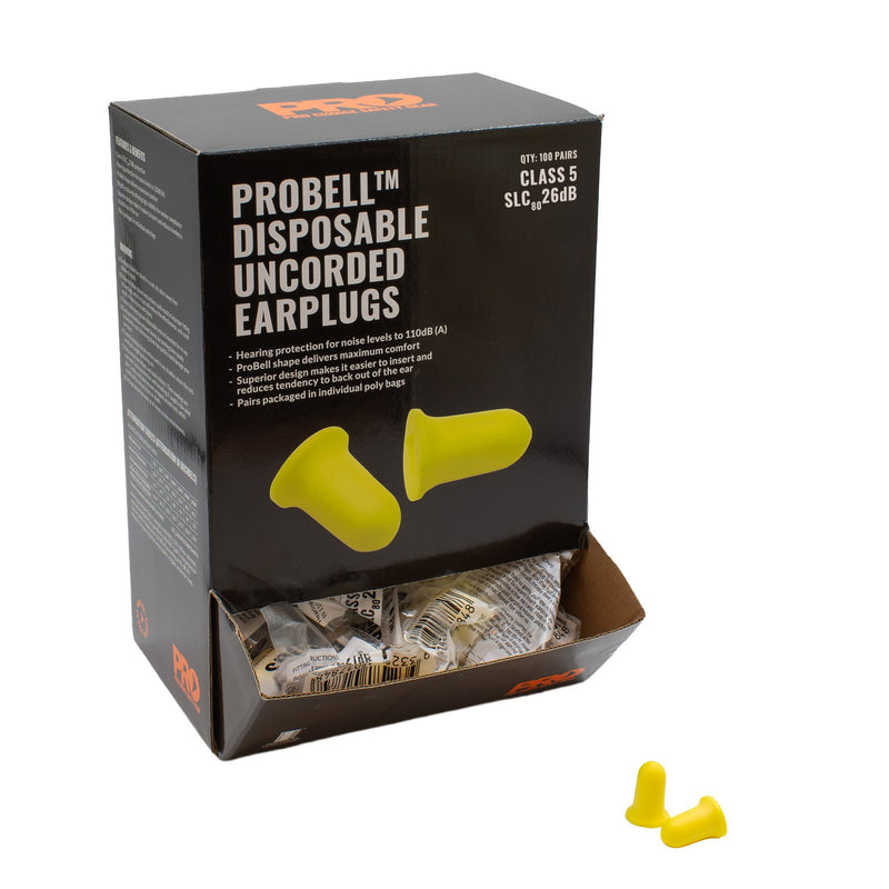 Probell Disposable Uncorded Earplugs (200 Pairs)