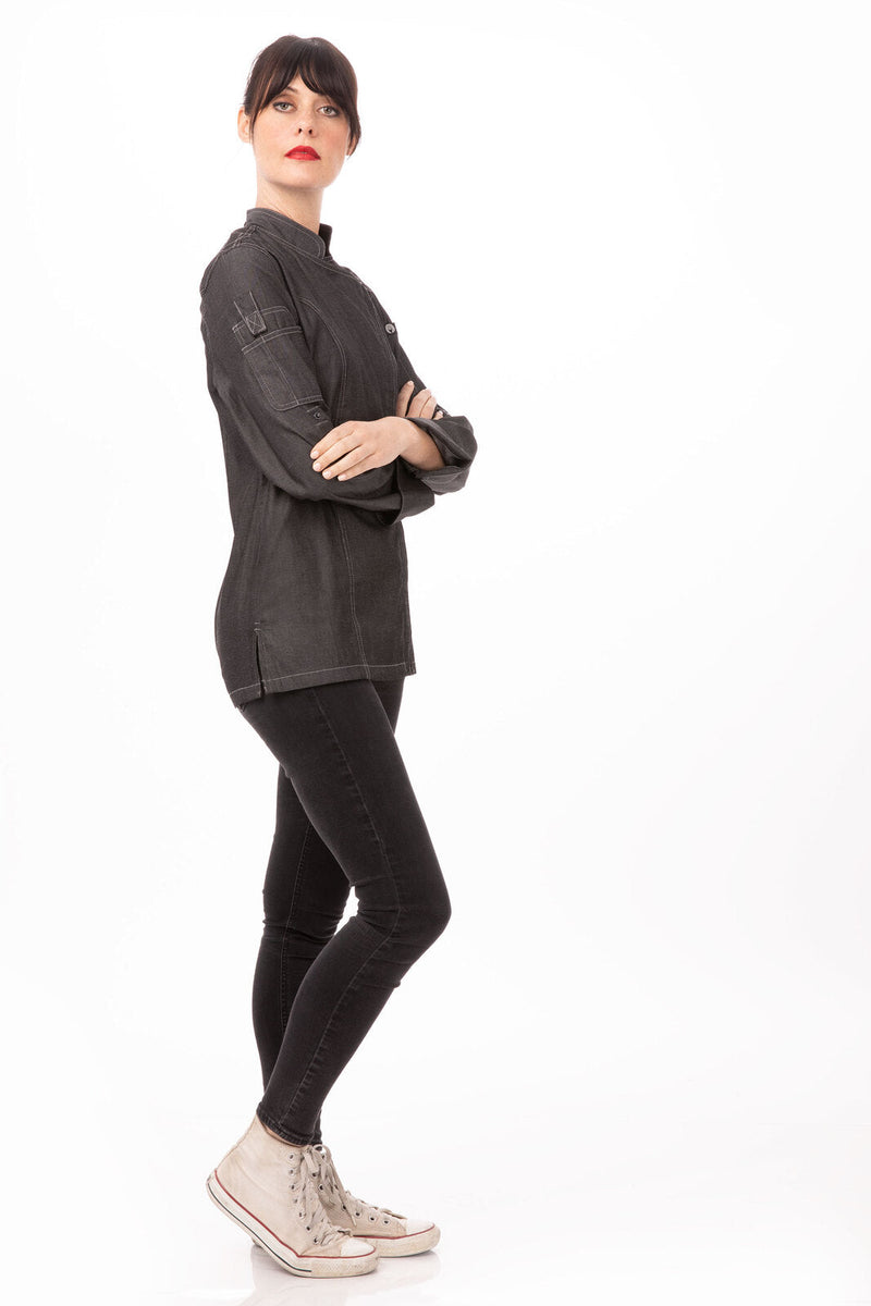 Chef Works EXWDZ002 Gramercy Denim Chef Jacket Ladies – product photo