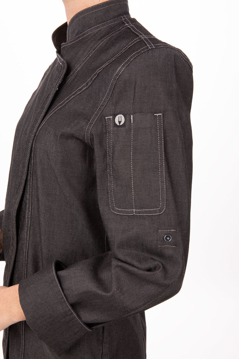 Chef Works EXWDZ002 Gramercy Denim Chef Jacket Ladies – product photo