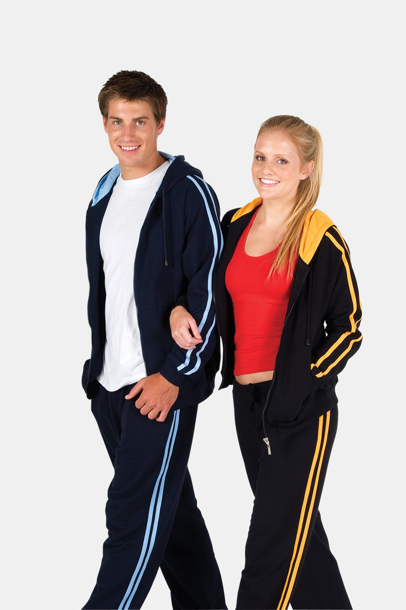 RAMO F600UN Unbrushed Stripe Sleeve Zip Hoodie Ladies/Junior
