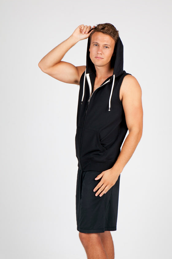 RAMO F770ZS Greatness Heather Sleeveless Zip Hoodie Mens