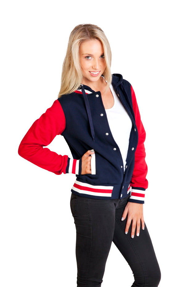 RAMO FB97UN 320gsm Varsity Jacket with Hood Ladies/Junior