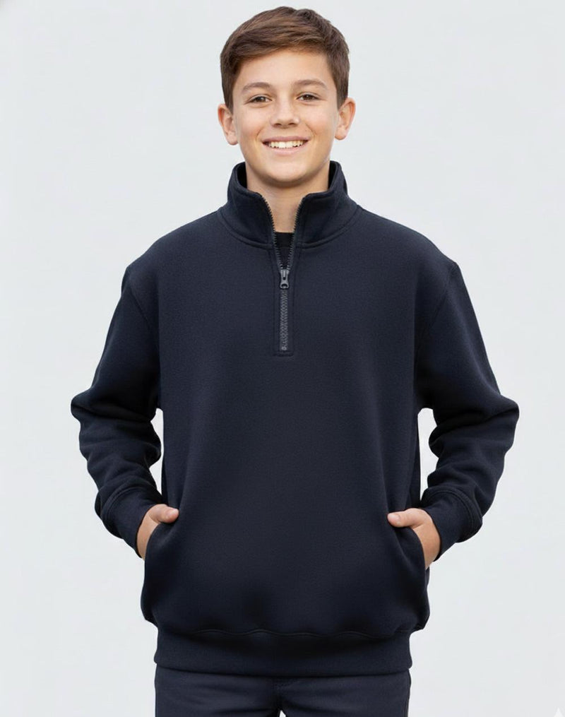 Winning Spirit FL02Y Half Zip Collar Fleece Sweat Kids
