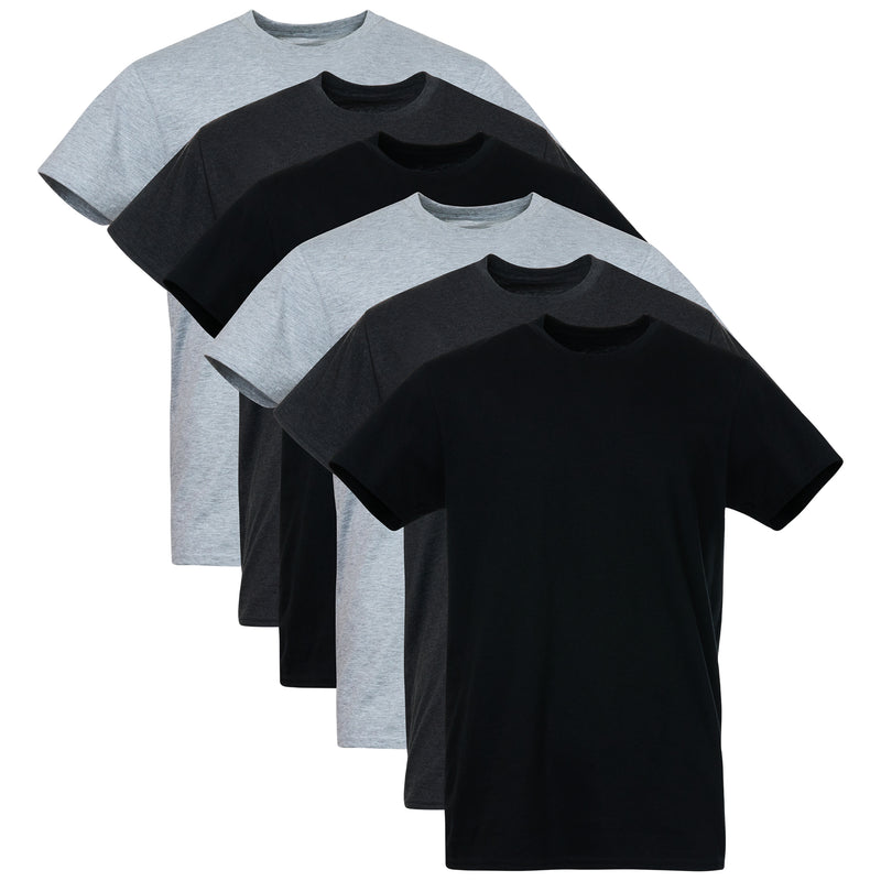 Gildan GM2900 SoftStyle Crew Neck T-Shirts 6 Pack Mens – product photo
